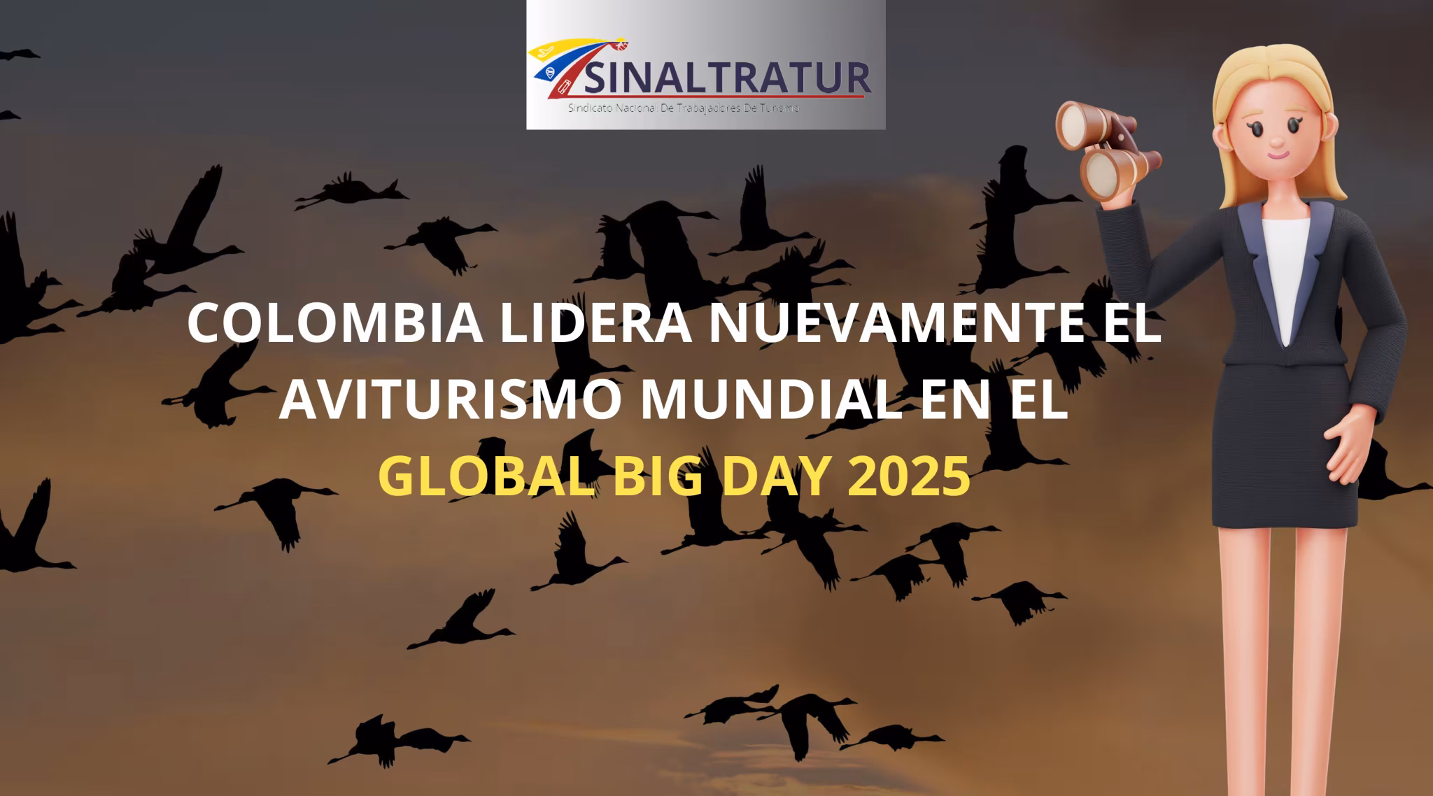 Colombia lidera nuevamente el aviturismo mundial en el Global Big Day 2025